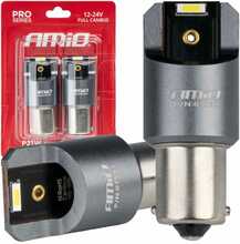 LED pirnid Amio BA15S P21W, 2x1860SMD, valge, 12V/24V