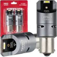 LED pirnid Amio BA15S P21W, 2x1860SMD, valge, 12 V/24 V