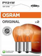 Autolamp Osram 7507-02B BAU15S, 21 W, 12 V, kollane, 2 tk