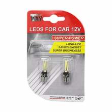 Autopirn LED T-Way T10, valge, 12 V, 2 tk