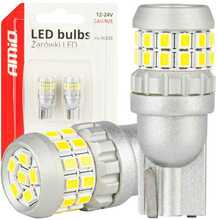 LED pirn Amio T10 W5W 30SMD 2016, valge, 12V/24V, AMIO-04233
