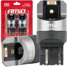 LED pirnid Amio W21/5W, 2x1860 SMD, punane, 12V/24V