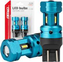 LED pirnid Amio T20 7443 W21/5W, 4SMD 1860, valge, 12V/24V