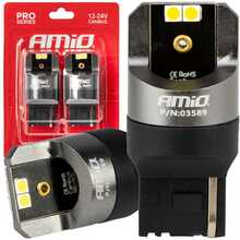 LED pirnid Amio 7440 W21W, 4x3030 SMD, valge, 12/24 V, 2 tk