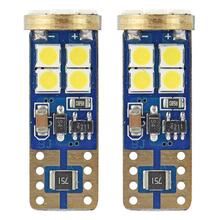 LED pirn AMIO T10E (W5W), 12SMD 2835, valge, 12V/24V