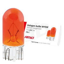 Halogeenpirn Amio WY5W T10, 5 W, 24 V, oranž, 10 tk