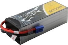 Aku Tattu 8000mAh 22.2V 25C 6S1P Lipo EC5 pistikuga