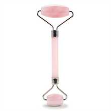 Näokontuurirull PlumBeauty Rose Quartz Facial Roller, roosa kvarts
