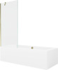 Vann Mexen Cube 550517080X9508000050, 170 x 80 x 39 cm, ristkülik, läbipaistev/kuldne