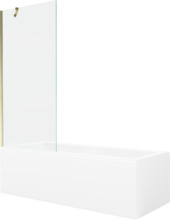 Vaba paigaldusega vann Mexen Cubik 550317070X9508000050, 170 x 70 cm, ristkülik, valge/kuldne, klaasist seinaga 80 cm, läbipaistev