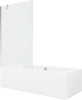 Vann Mexen Cube 550517080X9510000001, 170 x 80 x 39 cm, ristkülik, läbipaistev/valge, klaasist seinaga 100 cm
