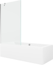 Vann Mexen Cube 550517080X9510000001, 170 x 80 x 39 cm, ristkülik, läbipaistev/valge, klaasist seinaga 100 cm