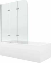 Vaba paigaldusega vann Mexen Cubik, 170 x 70 x 40 cm, valge, klaasseinaga