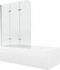Vann Mexen Vega 550115070X9012030100, 150 x 70 cm, valge, viimistlusega ja 3-osalise läbipaistva ekraaniga 120 cm