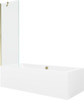 Vann seinaga, teisaldatav Mexen Cube 550517080X9506000050, 170 x 80 x 39 cm, ristkülik, läbipaistev/kuldne