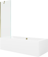 Vann seinaga, teisaldatav Mexen Cube 550517080X9506000050, 170 x 80 x 39 cm, ristkülik, läbipaistev/kuldne