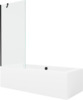 Vaba paigaldusega vann Mexen Cube 550517080X9508000070, 170 x 80 x 39 cm, ristkülik, läbipaistev/valge