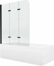 Vabaltseisev nurgavann Mexen Cubik, 160 x 70 x 41.5 cm, valge, koos seinaga ja 3-osalise ekraanisüsteemiga