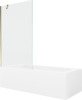 Vann koos seinaga Mexen Vega 550118080X9510000050, 180 x 80 x 40 cm, ristkülik, läbipaistev/kuldne