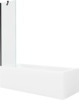 Vaba paigaldusega vann Mexen Cubik 550316070X9505000070, 160 x 70 x 40 cm, ristkülik, valge/läbipaistev