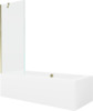 Vaba paigaldusega vann Mexen Cube 550517080X9507000050, 170 x 80 x 39 cm, ristkülikukujuline, läbipaistev/kuldne klaasseinaga