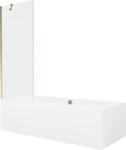 Vaba paigaldusega vann Mexen Cube 550517080X9507000050, 170 x 80 x 39 cm, ristkülikukujuline, läbipaistev/kuldne klaasseinaga