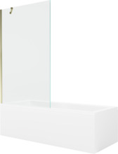 Vaba paigaldusega vann Mexen Cubik 550316070X9510000050, 160 x 70 cm, ristkülik, valge/kuldne, klaasist seinaga 100 cm