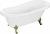 Vaba paigaldusega vann Mexen Retro, 53251507300-50, 150 x 73 cm, valge kuldsete jalgadega