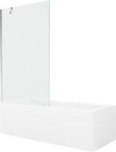 Vaba paigaldusega vann Mexen Cubik 550316070X9510000001, 160 x 70 cm, klaasist seinaga 100 cm, läbipaistev/valge
