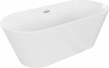 Vaba paigaldusega vann Mexen Flavia 54031608000-01, 160 x 74 cm, valge/kroom