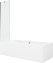 Vann Mexen Cube 550517080X9505000001, 170 x 80 x 39 cm, ristkülik, valge/läbipaistev klaasist seinaga