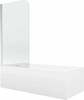 Vaba paigaldusega vann Mexen Cubik 550315070X9008010100, 150 x 70 cm, valge, klaasist seinaga 80 cm, kroom
