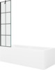 Vann Mexen Cubik 550315070X9505007077, 150 x 70 cm, valge, koos klaasseina ja viimistlusega