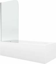 Vaba paigaldusega vann Mexen Vega, 150 x 70 cm, valge, koos 80 cm kroomitud seinaga