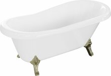 Vaba paigaldusega vann Mexen Retro, 53251707500-50, 170 x 75 cm, valge kuldsete jalgadega