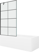 Vann Mexen Cubik 550316070X9510007077, 160 x 70 cm, ristkülik, läbipaistev/valge koos seinaga