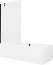 Vaba paigaldusega vann Mexen Cube 550517080X9510000070, 170 x 80 x 39 cm, ristkülikukujuline, läbipaistev/valge koos seinaga 100 cm