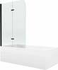 Vann Mexen Cubik 550315070X9008027000, 150 x 70 x 38 cm, valge, läbipaistva musta seinaga