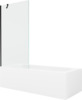 Vaba paigaldusega vann Mexen Vega 550116070X9509000070, 160 x 70 cm, valge/must, klaasist seinaga 90 cm, läbipaistev