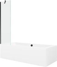 Vann seinaga, teisaldatav Mexen Cube 550517080X9505000070, 170 x 80 x 39 cm, ristkülik, läbipaistev/valge