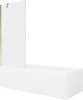 Vaba paigaldusega vann Mexen Vega 550117070X9508000050, 170 x 70 cm, ristkülik, läbipaistev/kuldne koos seinaga