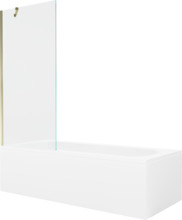 Vaba paigaldusega vann Mexen Vega 550117070X9508000050, 170 x 70 cm, ristkülik, läbipaistev/kuldne koos seinaga