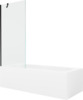 Vann Mexen Vega 550117070X9508000070, 170 x 70 cm, ristkülik, valge läbipaistva seinaga