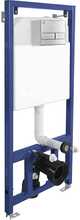 WC pott potisüsteem Laveo Akan, 10 - 17.5 cm x 52.5 cm, Chrome