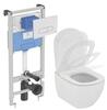 Riputatav WC-pott Ideal Standard Tesi AquaBlade koos seinaraamiga ProSys 120M R030501, kroom