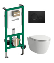 WC-poti komplekt Laufen Fiora Ineo Moon, must
