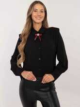Pluus Italy Moda, must, pikkade varrukatega