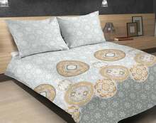 Voodipesukomplekt Matex Exclusive Mandala, 160 x 200 cm, 3-osaline, hall/kollane