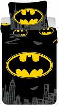 Laste voodipesukomplekt Jerry Fabrics Batman The Emblem, 140 x 200 cm, must/kollane, 2-osaline
