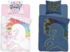 Voodipesukomplekt Detexpol Glow In The Dark Unicorn PPE-97, 160 x 200 cm, valge/roosa, 2-osaline